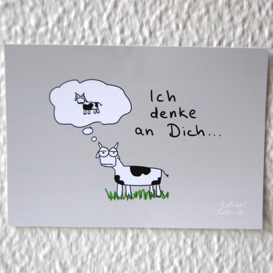 Postkarte "Ich Denke An Dich" - Colibri Comics.