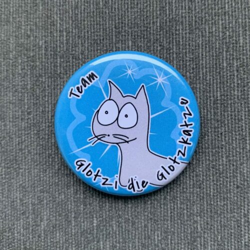 "Team Glotzi die Glotzkatze" Button